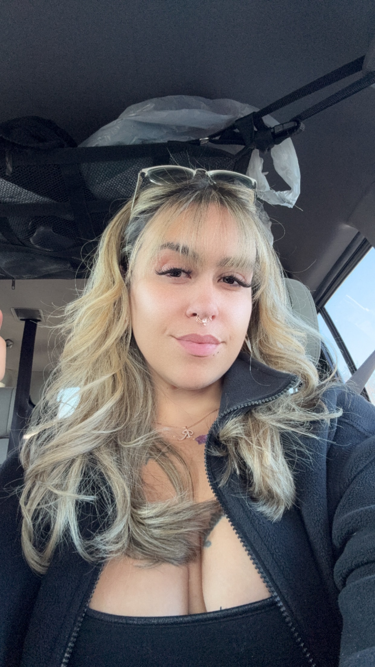 Chechi car selfie close-up