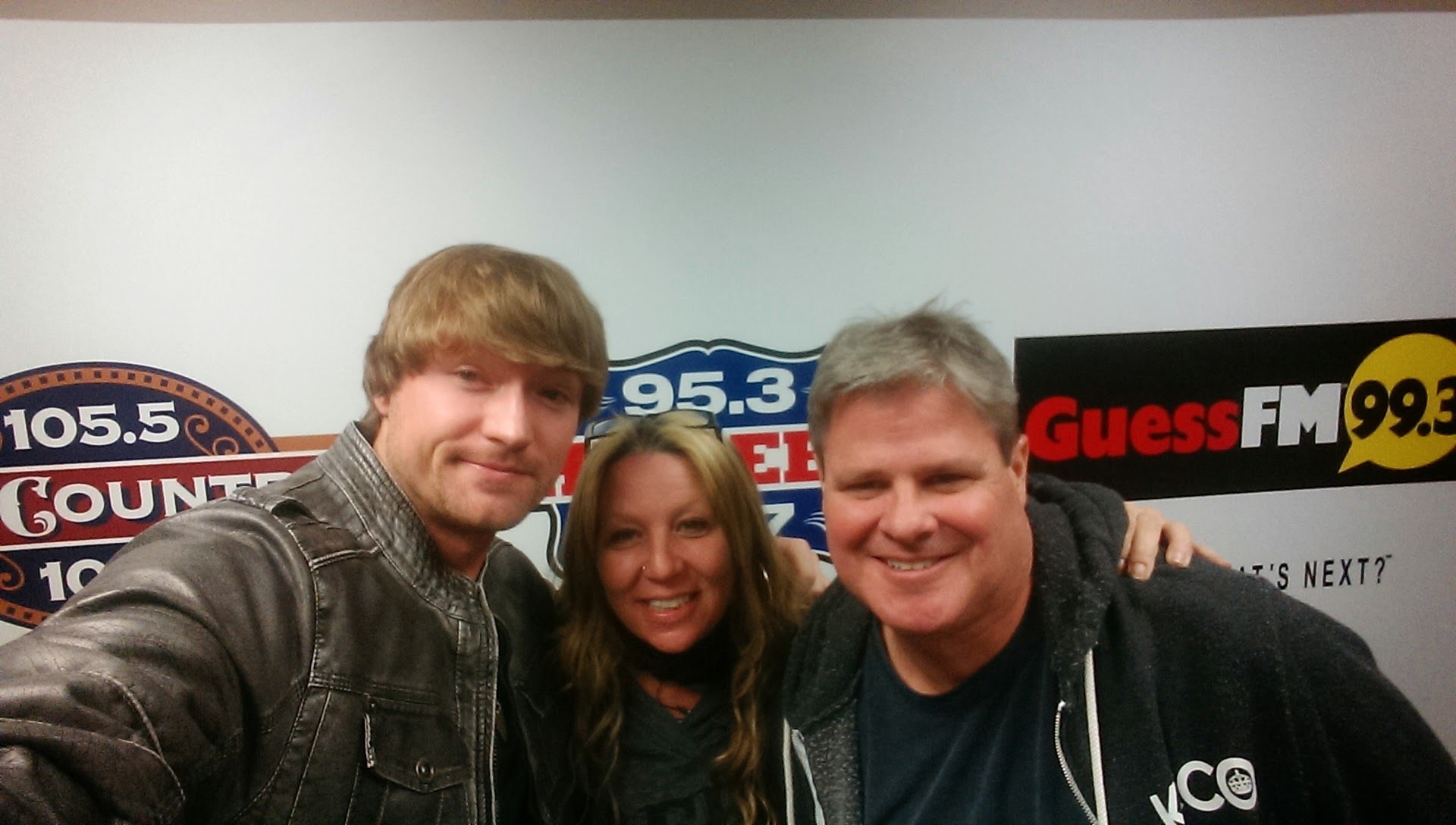 Ken, Kitty and guest at radio station studio